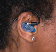 AONIC 5 with custom sleeve, shown in-ear