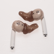 Apple AirPods with custom sleeves