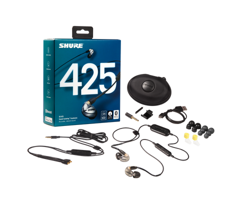 Shure SE425 IEM package contents